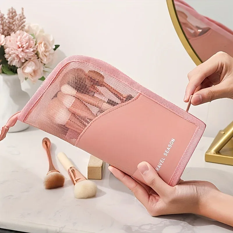 étui à crayons à sourcils vertical spacieux 2025, un sac organisateur portable pour le maquillage, parfait pour les femmes - facile à utiliser et à transporter.
