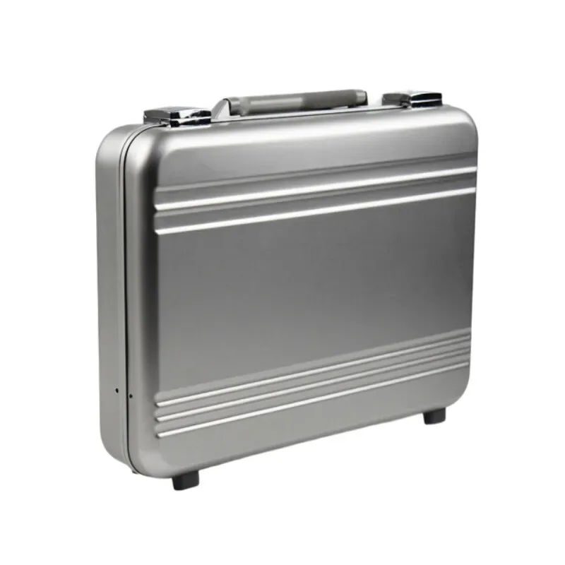 mallette haut de gamme en alliage d'aluminium, mallette de sécurité de voyage, boîte à outils portable pour ordinateur portable, tablette, rangement d'accessoires d'affaires