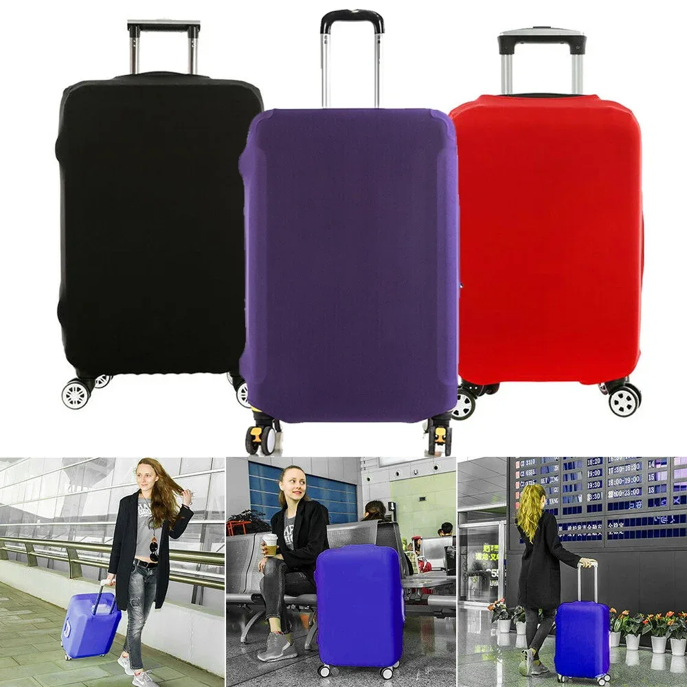 housse de protection pour bagages, protection de valise, avion, impression terre, housse anti-poussière élastique plus épaisse pour boîtier de chariot de 18 à 32 pouces, accessoires de voyage