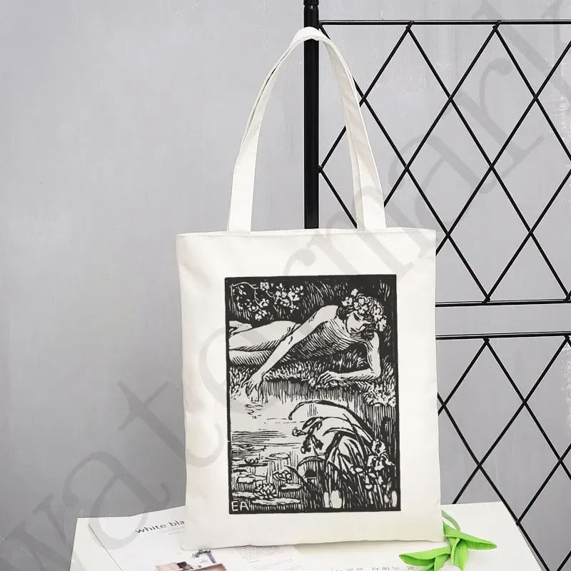 sac fourre-tout de nettoyage creux pour femmes, sacs fourre-tout de créateurs, lin réutilisable, sac à provisions pour l'épicerie initiée, shopper lady, étoiles