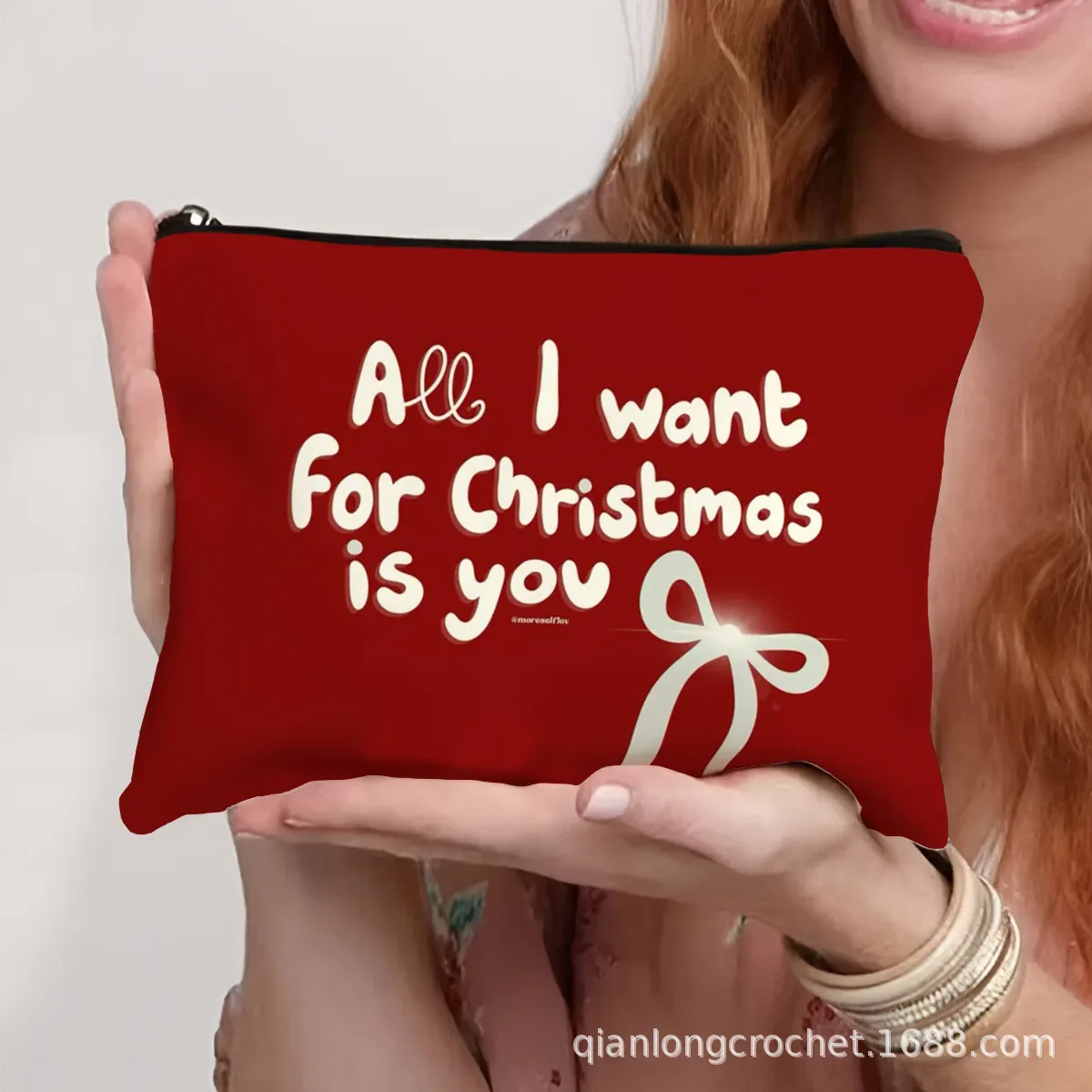 sacs de maquillage tendance de noël, étuis à crayons imprimés bonhomme de neige et sacs de rangement pouvant être personnalisés pochette de maquillage, offre spéciale
