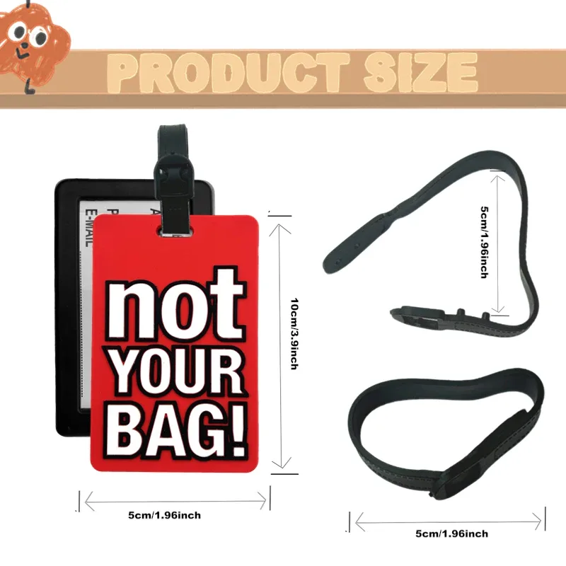 étiquette de bagage en pvc pour sac de voyage, sac fourre-tout, avec porte-carte de visite et cache de confidentialité it's not you bags