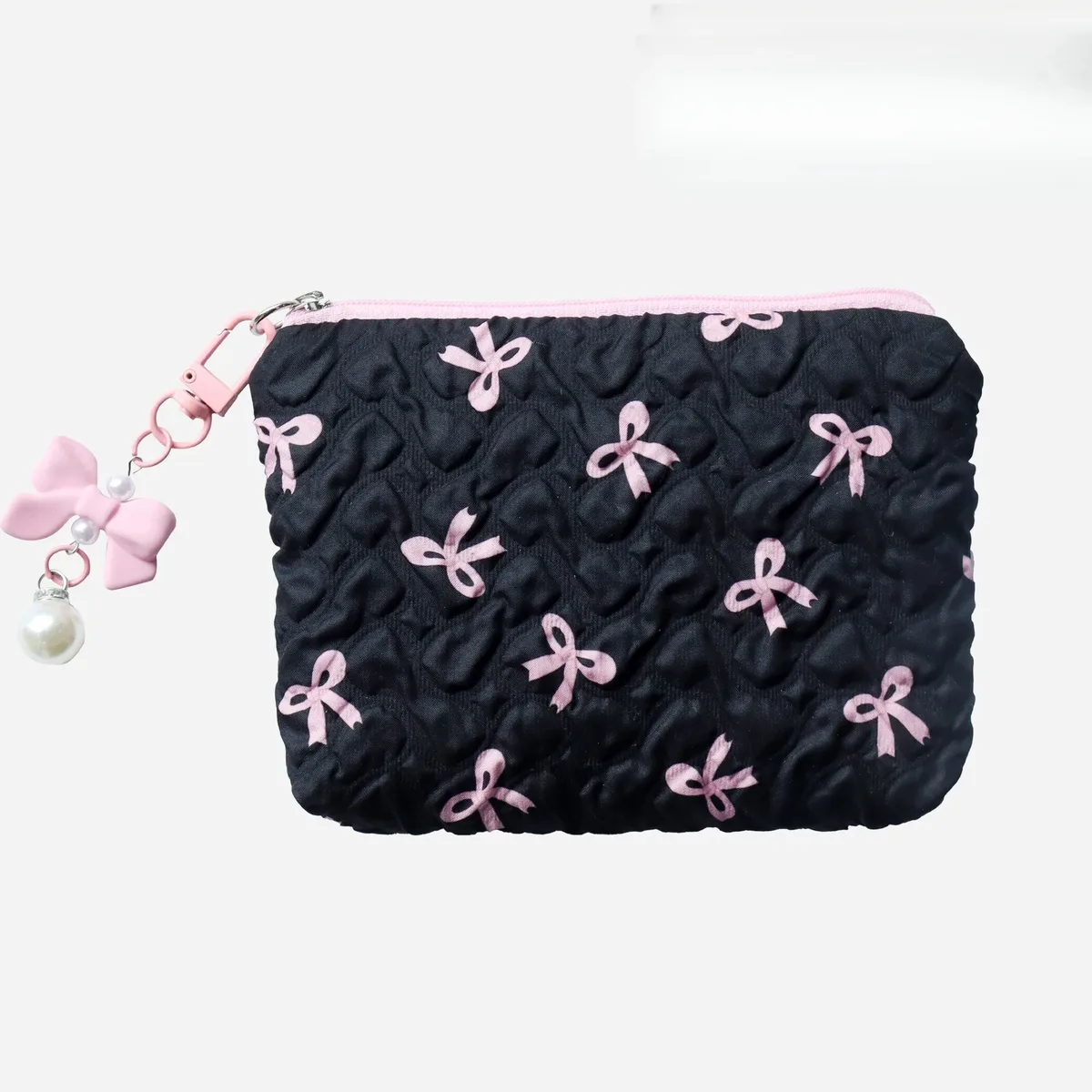 sac de rangement pour porte-monnaie ykxb de grande valeur, trousse de maquillage mignonne, grande capacité, trousse de maquillage haut de gamme avec nœud