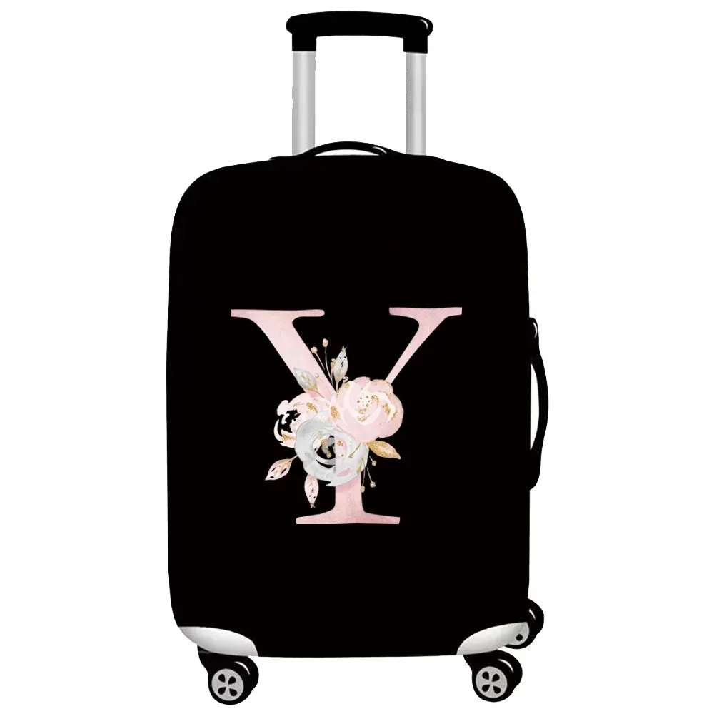 optics-juste de protection élastique pour bagages, housses de valise trempées, housse de chariot, accessoires de voyage, série pink flower, 18 "-32"