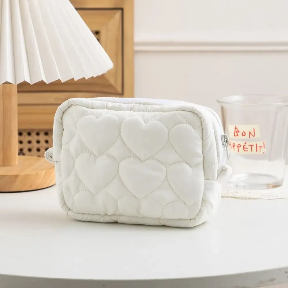 sacs de rangement de voyage pour étudiants, mini poudres cosmétiques, sacs à main d'embrayage pour femmes, design coeur d'amour, grande capacité, mignon, nouvelle mode