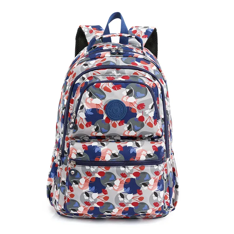sac à dos à deux épaules pour femmes, sac à dos décontracté pour ordinateur portable, grande capacité, cartable d'étudiant, sac à dos de voyage étanche en nylon