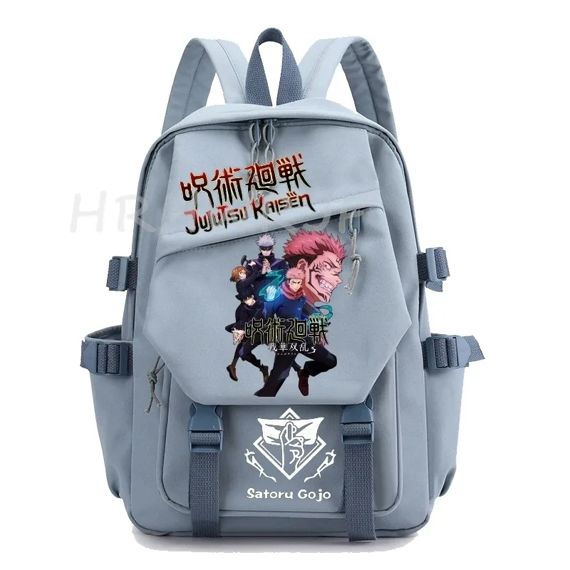 sac à dos anime jujutsu kaisen gojo satoru, grande capacité, pour ordinateur portable, école, voyage, pour femmes et hommes, mochilas décontractées