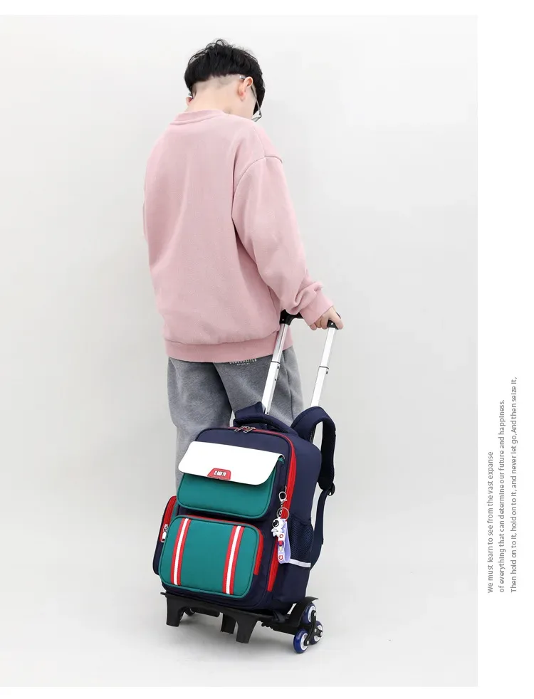 sacs à dos roulants pour élèves du primaire, sac à dos d'école à roulettes pour enfants, sacs à dos de retour à l'école avec roulettes