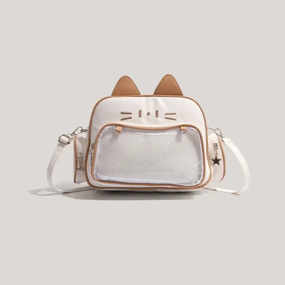 doux adge affichage chat mignon itabag jk kawaii style preppy poupées sac fourre-tout anime badge spectacle stockage y2k sac à bandoulière en plein air
