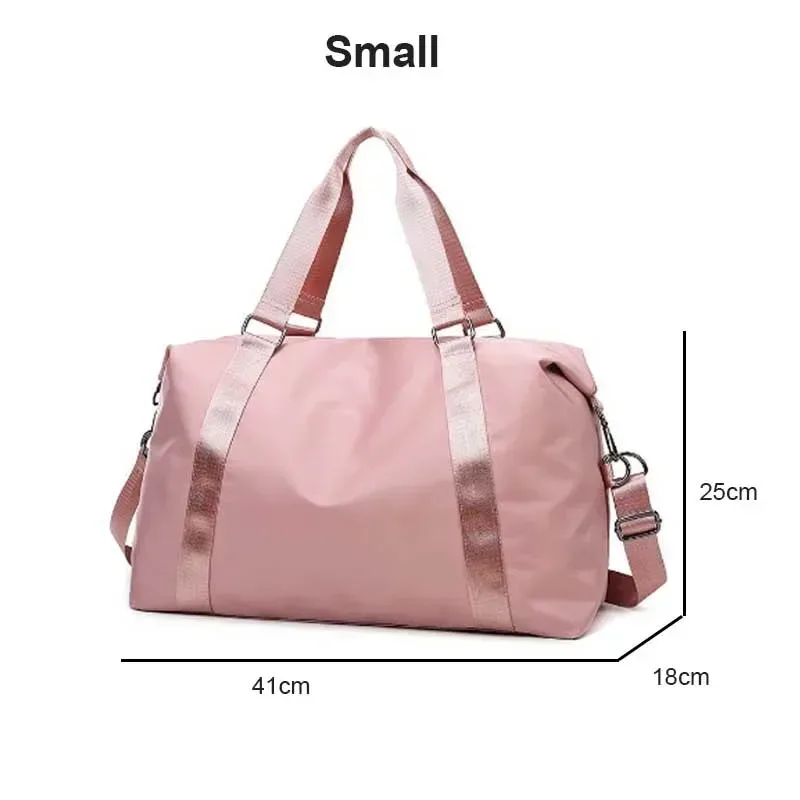 grand sac de voyage multifonctionnel en nylon pour femme, fourre-tout étanche, avec poches sèches, pour la gym