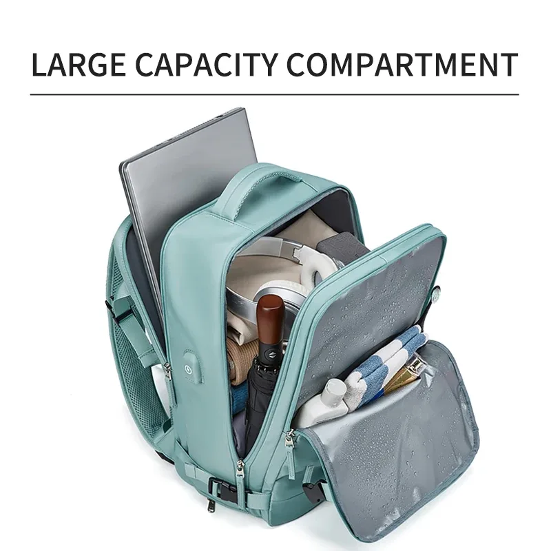 sac à dos pour ordinateur portable 15.6 pouces pour femmes et adolescentes, sac à dos d'école avec chargeur usb, sac à chaussures indépendant, sac à dos de voyage, sac à dos d'extérieur