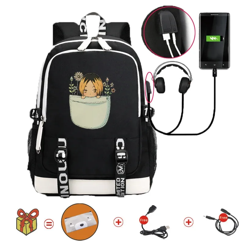 sac à dos anime volleyball junior pour adultes, cartable manga, sac pour ordinateur portable étanche, grande capacité pour voyager, 03 bookbags