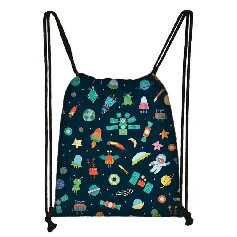 spacvier-sac à dos imprimé pilote pour femme, astronome ovni, proximité wstring, sac de rangement pour chaussures de voyage, support de livre pour adolescent, cadeau