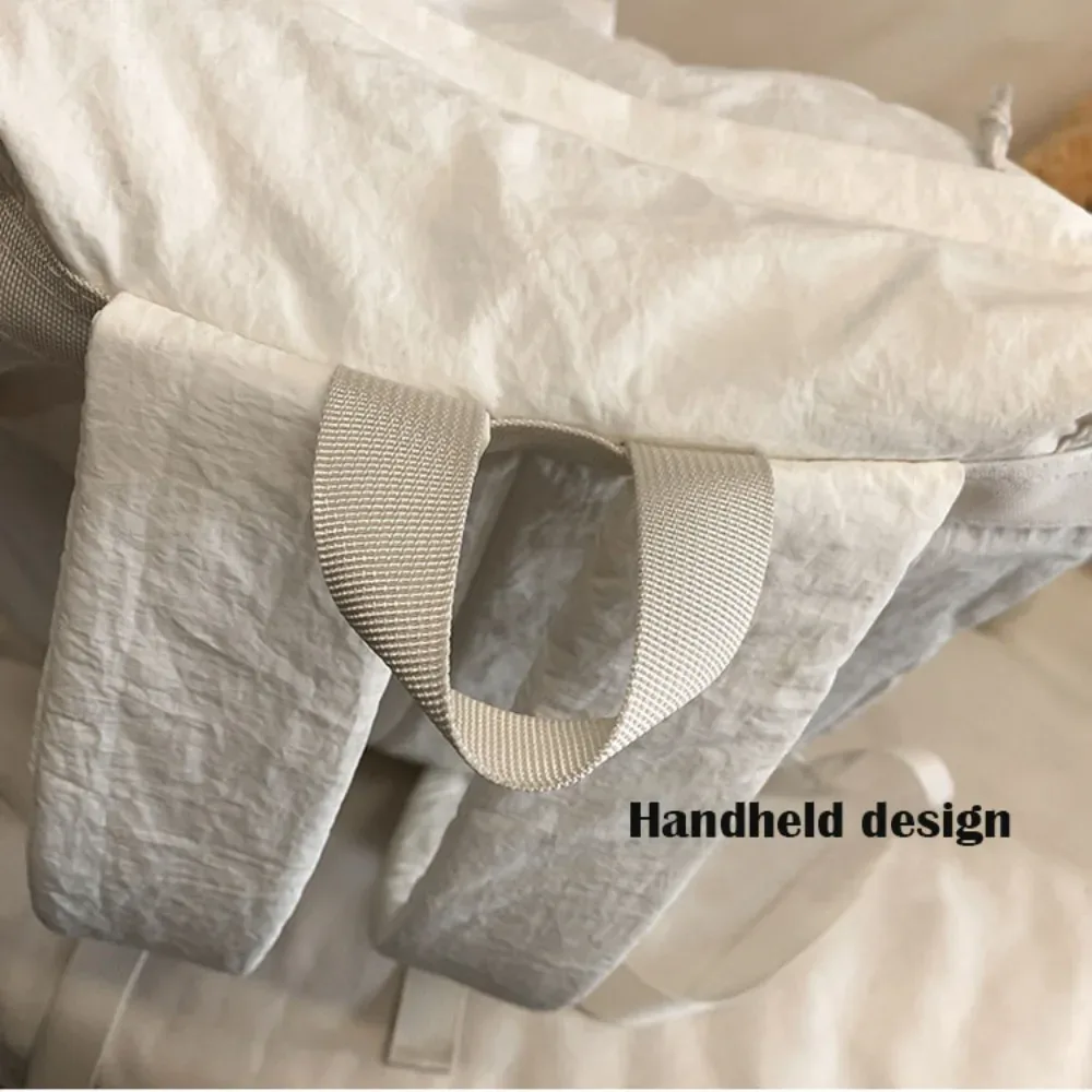 sac à dos de voyage décontracté de style japonais, ultraléger, grande capacité, sac d'école, couleur unie, sac de camping en plein air, unisexe