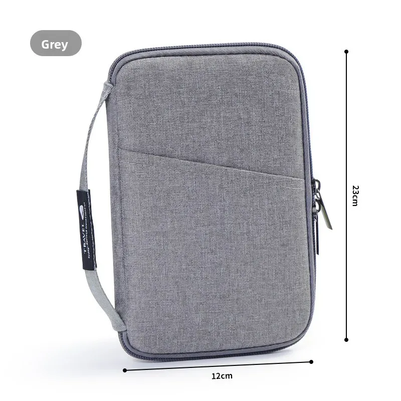 accessoires de voyage portefeuille de voyage en tissu ox porte-billets porte-passeport familial housse de protection pour passeport étui à documents zippé