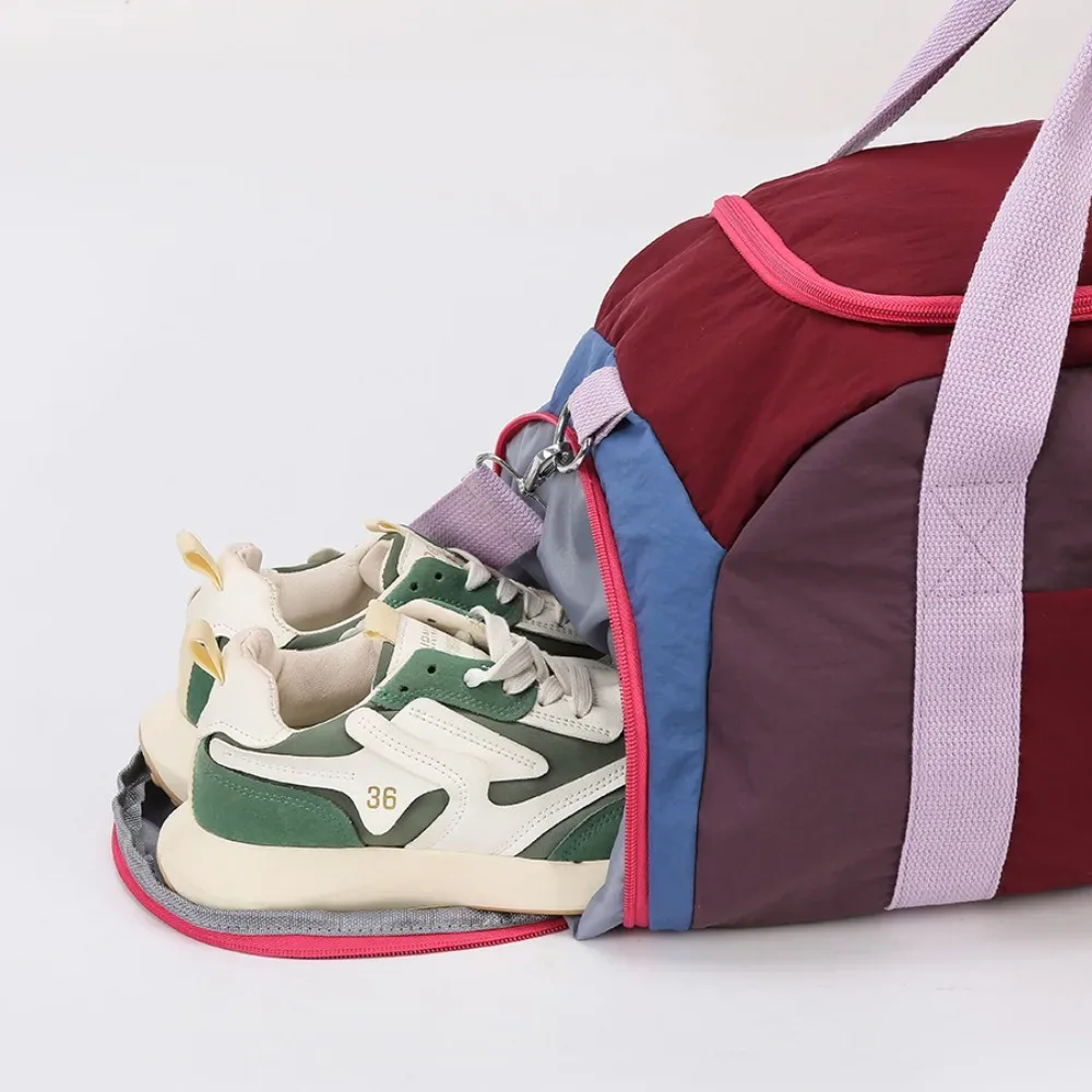 sac de sport pour femme avec séparation sec/humide, grande capacité, sac de voyage, sac à main, sac bandoulière