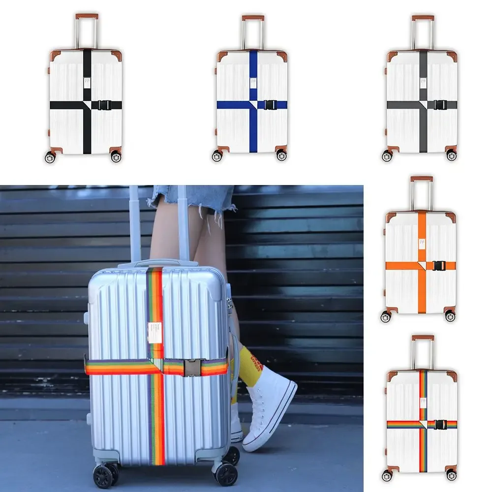Ceintures de valise autocollant Anti-perte, accessoires de valise de voyage, sangle à boucle de bagage, ceintures d'emballage