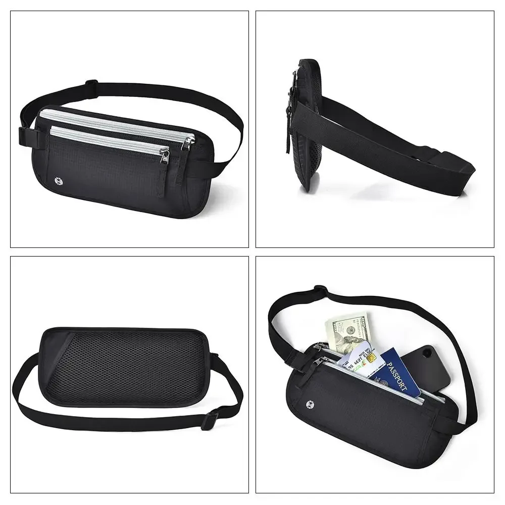 sac de voyage rfid créatif multicolore pour passeport, certificats personnels, portefeuille antivol, sac banane pour voyages d'affaires