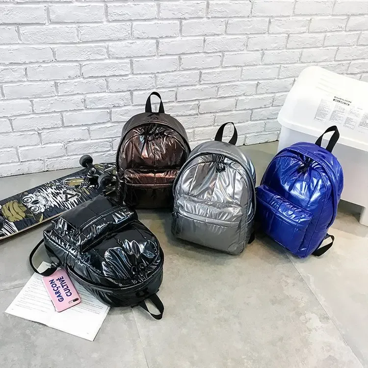 sacs à dos rembourrés en coton pour femmes, sacs d'école en duvet pour adolescents, sac de voyage design, grands sacs à main pour femmes, nouveau, 2021