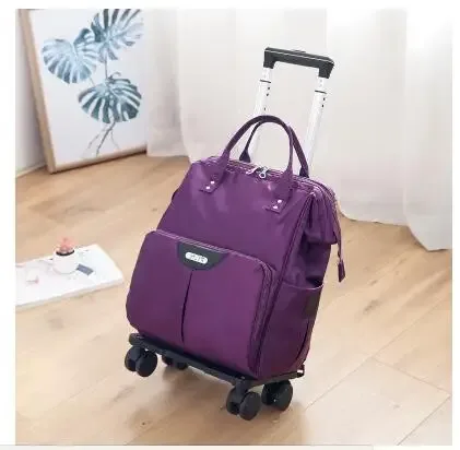 sac de voyage à roulettes pour femme, oxford, grande capacité, valise à roulettes, sr