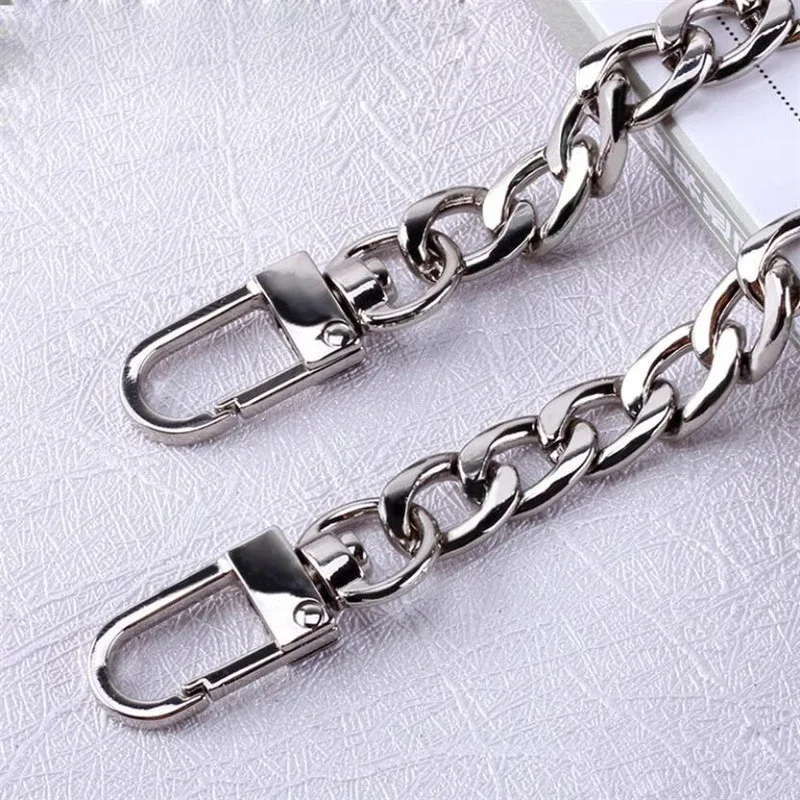 longue chaîne de sac à main en métal de 120cm, poignée de remplacement, sac à main, sac à bandoulière, accessoires de chaîne or/argent/noir