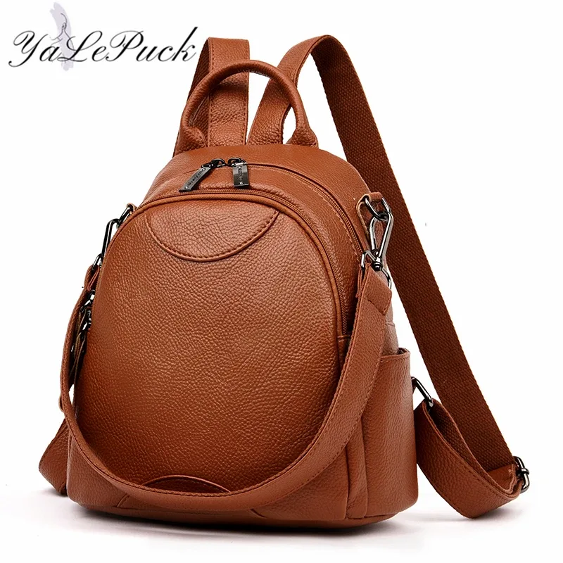sac à dos en cuir de haute qualité pour femmes, sac à dos de voyage de grande capacité, sacs d'école à la mode pour adolescentes, sacs à bandoulière mochila