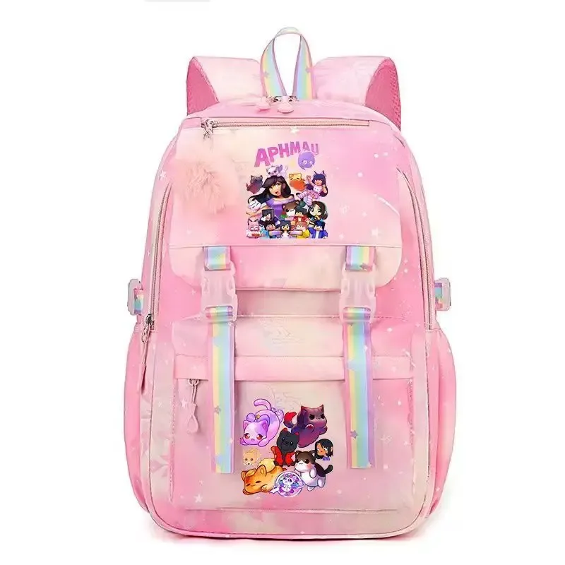 mochila aphmau sac à dos pour femmes et filles, sac d'école pour étudiants, sacs à dos de voyage de grande capacité, sac à dos pour ordinateur portable à la mode