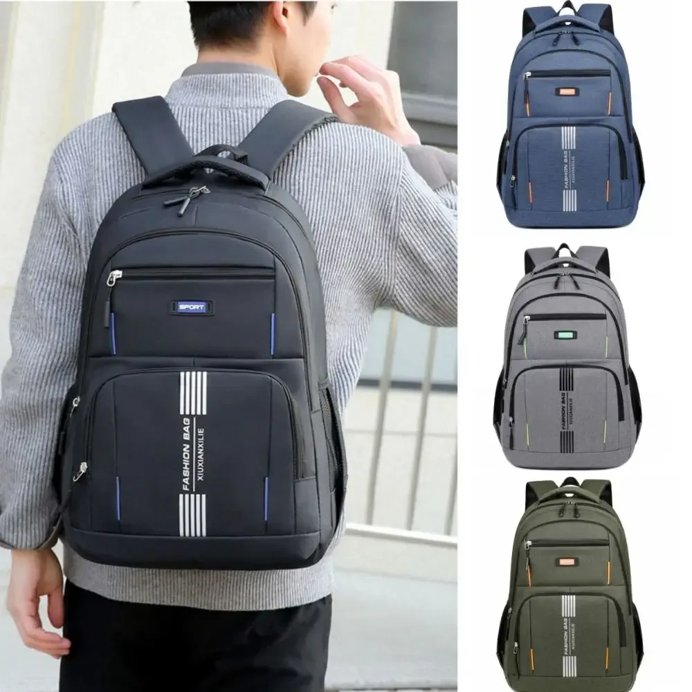 sac à dos multi-couches de style neutre avec poches superposées, sac à dos décontracté pour les voyages d'affa