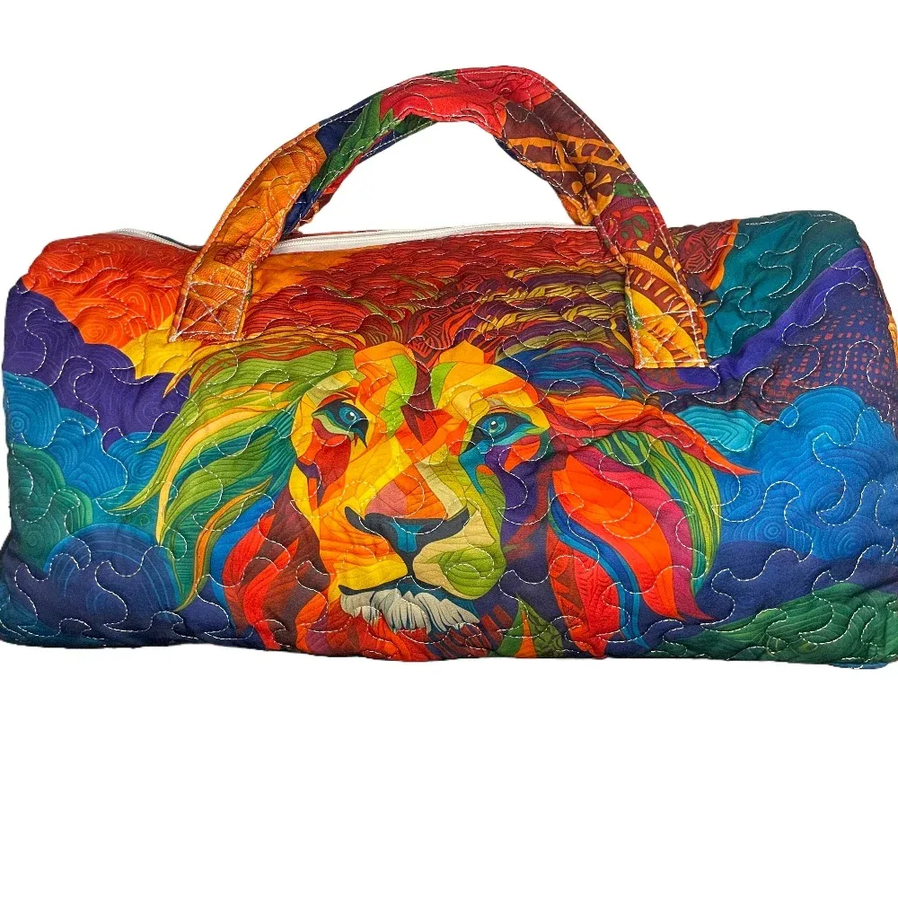 sac de voyage matelassé, sac de week-end, imprimé girafe 3d, bagage à motif animal africain, sac à main pour les vacances, la plage, le camping