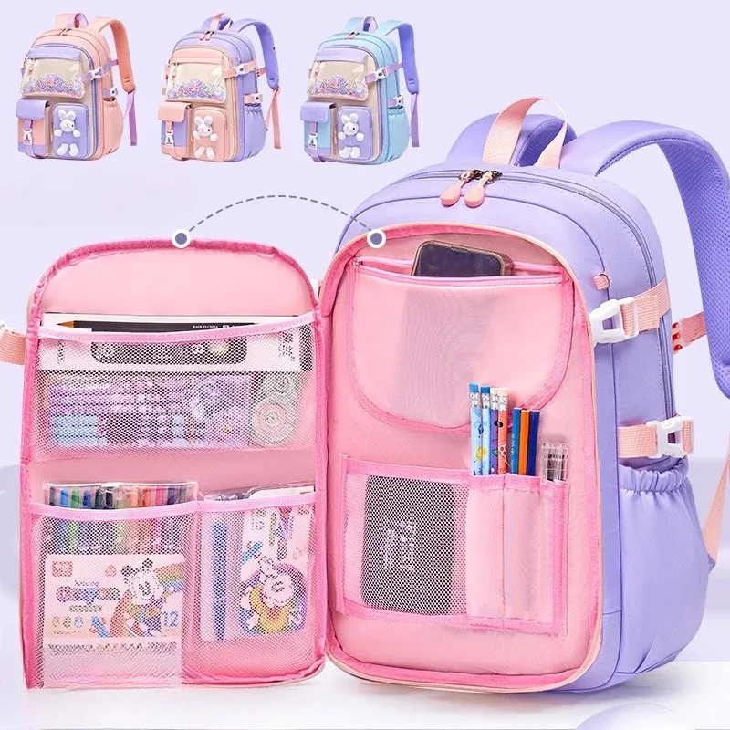 sac à dos scolaire pour filles 2026, léger et imperméable, style kawaii, pour enfants, sacs de voyage colorés, mochilas, cadeaux