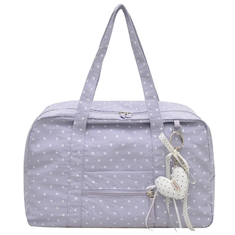 sac fourre-tout à pois pour femme, grande capacité, léger, sac de voyage décontracté, pochette à main, sac à main pour les sorties, le shopping et les voyages