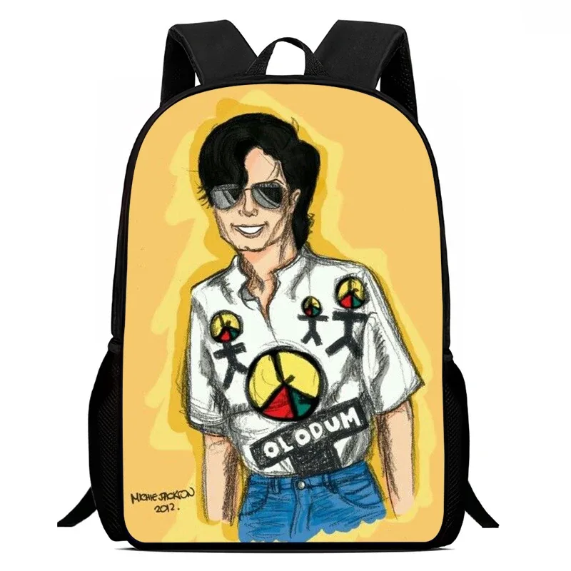 sac à dos imprimé michael jackson de haute qualité, sac de 15 pouces, grands sacs à dos pour ordinateur portable, cartable léger pour garçons et filles, étudiants