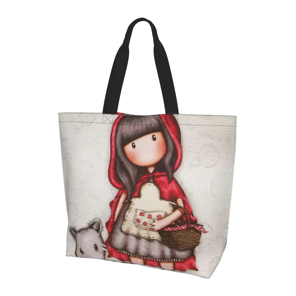santoro gorjuss sac fourre-tout de shopping toile grande capacité sacs à bandoulière shopper sac à main d'épicerie pour femmes