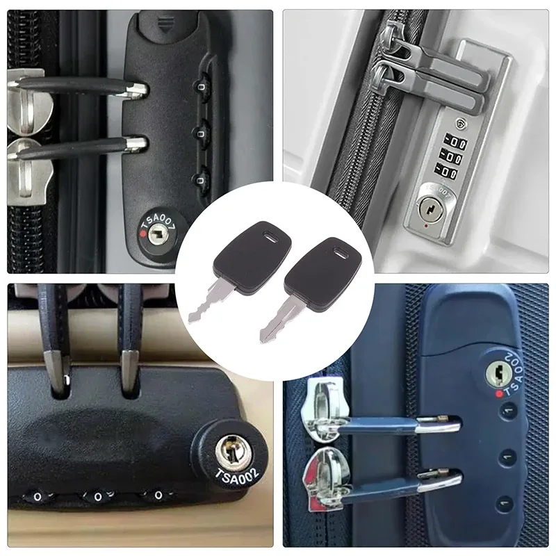 2 clés 007 et 2 clés 002 pour serrures de valise, compatibles avec les serrures à code tsa pour bagages