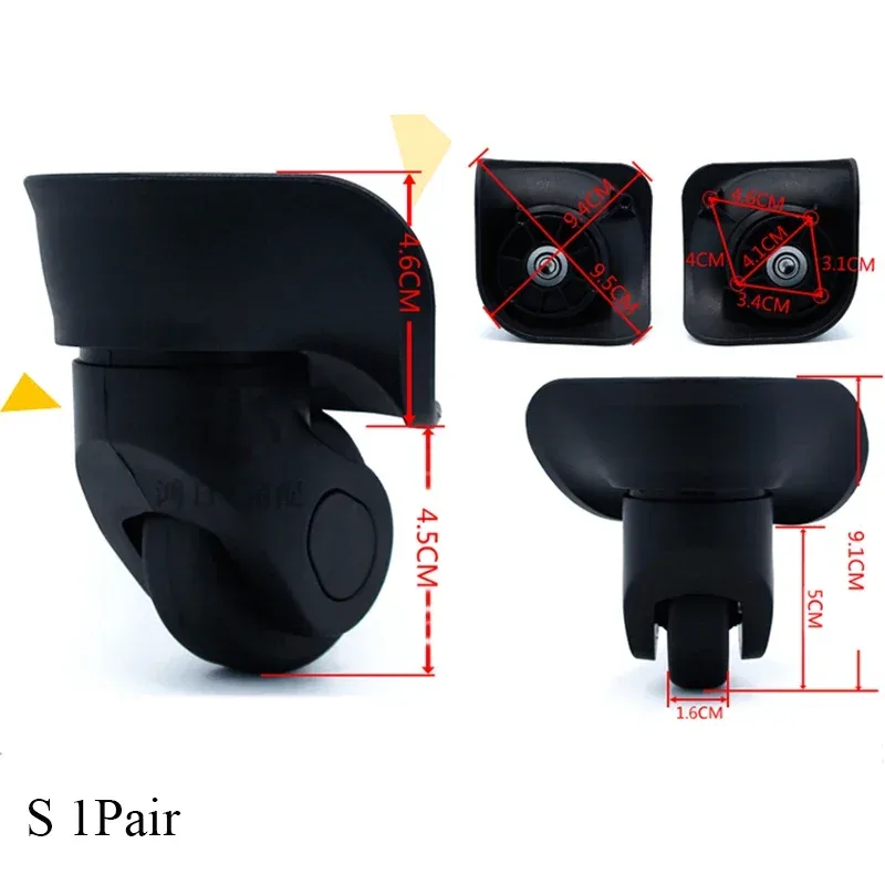 2 pièces valise bagages universel 360 degrés roues pivotantes silencieux chariot valise roues remplacement réparation main spinner roulette