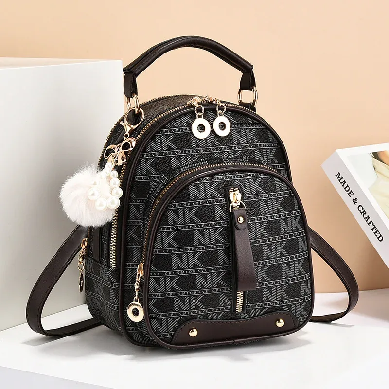 à la mode nouvelles femmes sac à dos en cuir souple lettre unique épaule sac à bandoulière urbain simple sac à main classique polyvalent sac à main