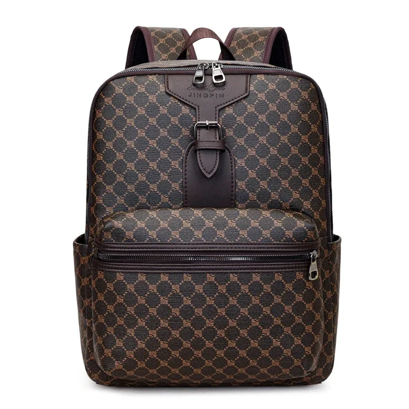sacs à dos de luxe pour hommes, sac d'ordinateur de grande capacité de haute qualité, sac à bandoulière étanche en pu, sac d'école de style vintage