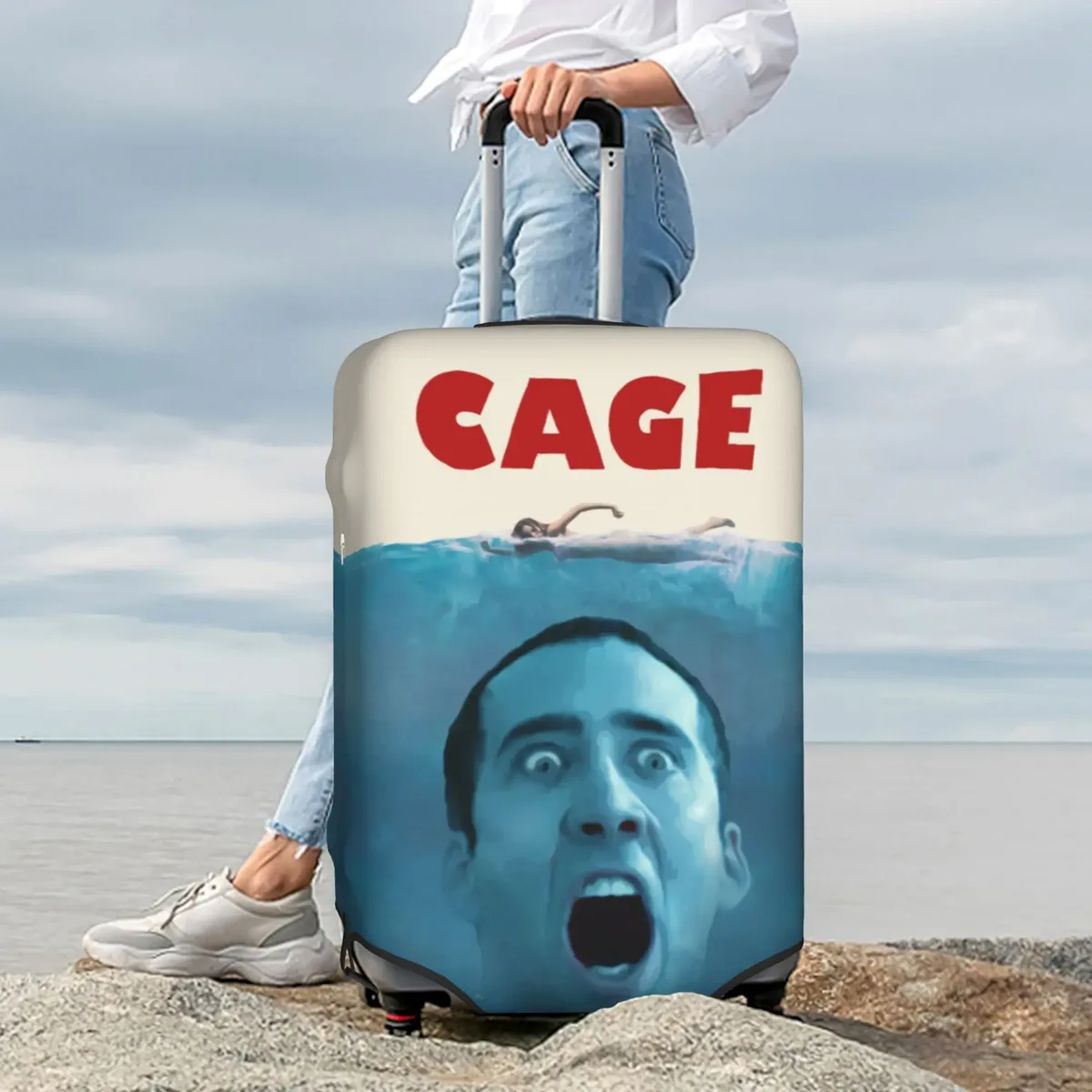 housse de protection élastique pour bagages n-nicolas c-cage, housse de protection pour valise de voyage, convient aux valises de 18 à 32 pouces