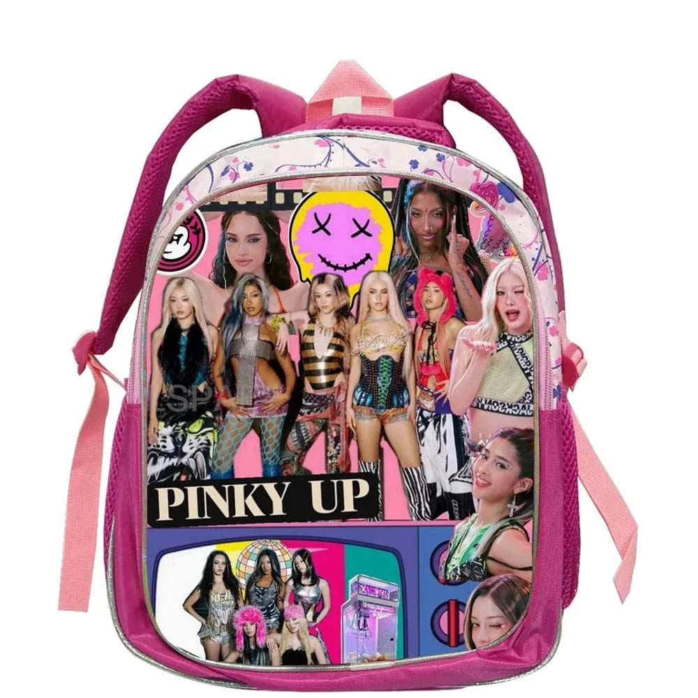 sacs à dos tendance katseye roses pour enfants, sacs d'école pour adolescentes et adolescents, sac à dos décontracté et tendance 12 pouces
