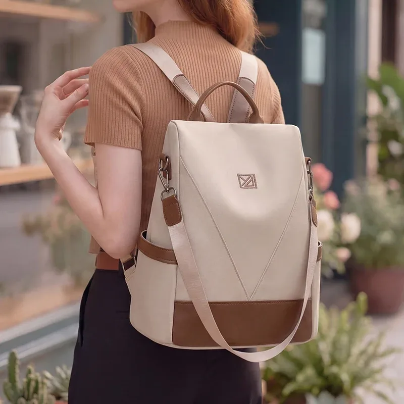 sac à dos antivol pour femmes, sac à dos en nylon imperméable, grande capacité, sac à bandoulière de voyage décontracté, sac à dos quotidien pour dames, nouvelle mode