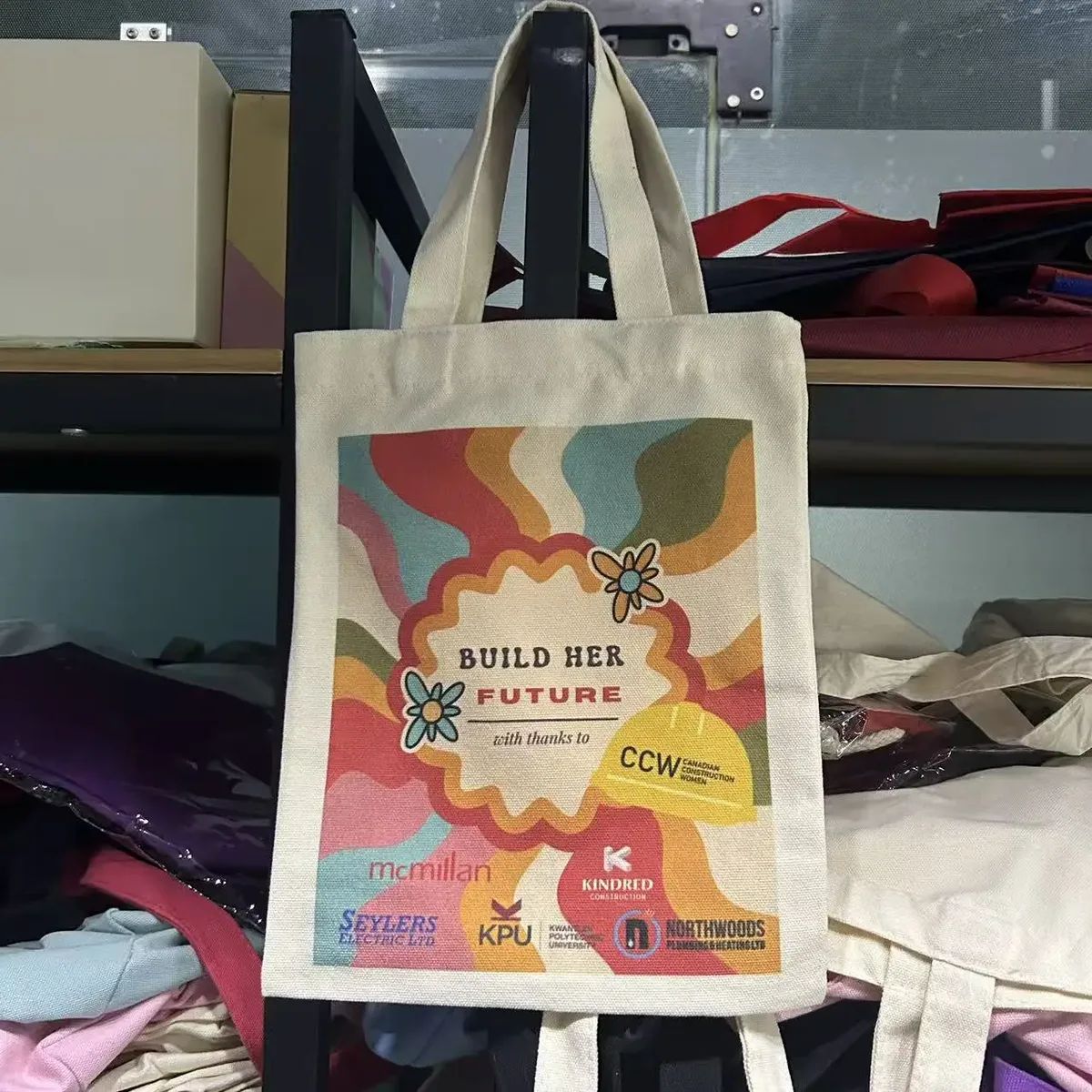 vente en gros de 50 pièces/lot de sacs fourre-tout en toile de coton personnalisés avec logo, sacs d'épicerie réutilisables
