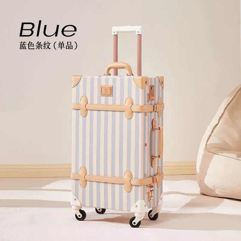 valise rétro originale, petite valise de voyage à roulettes avec roues pivotantes et poignée, 20/24/28 pouces, nouveau produit, sac de voyage