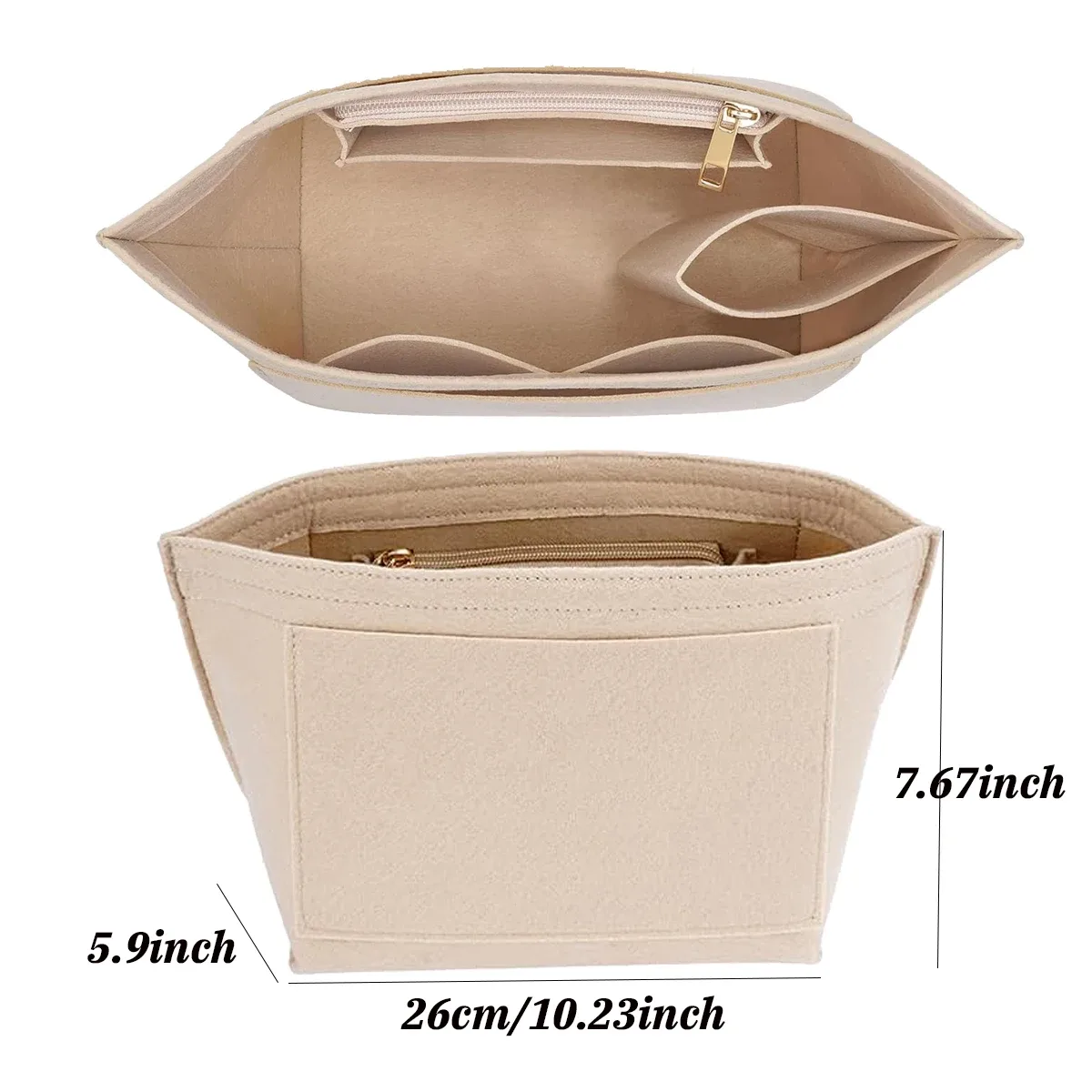 organisateur insérer pour longchamp grand petit mini taille fourre-tout sac feutre sac de rangement sac à main insérer sac à main doublure sacs accessoires