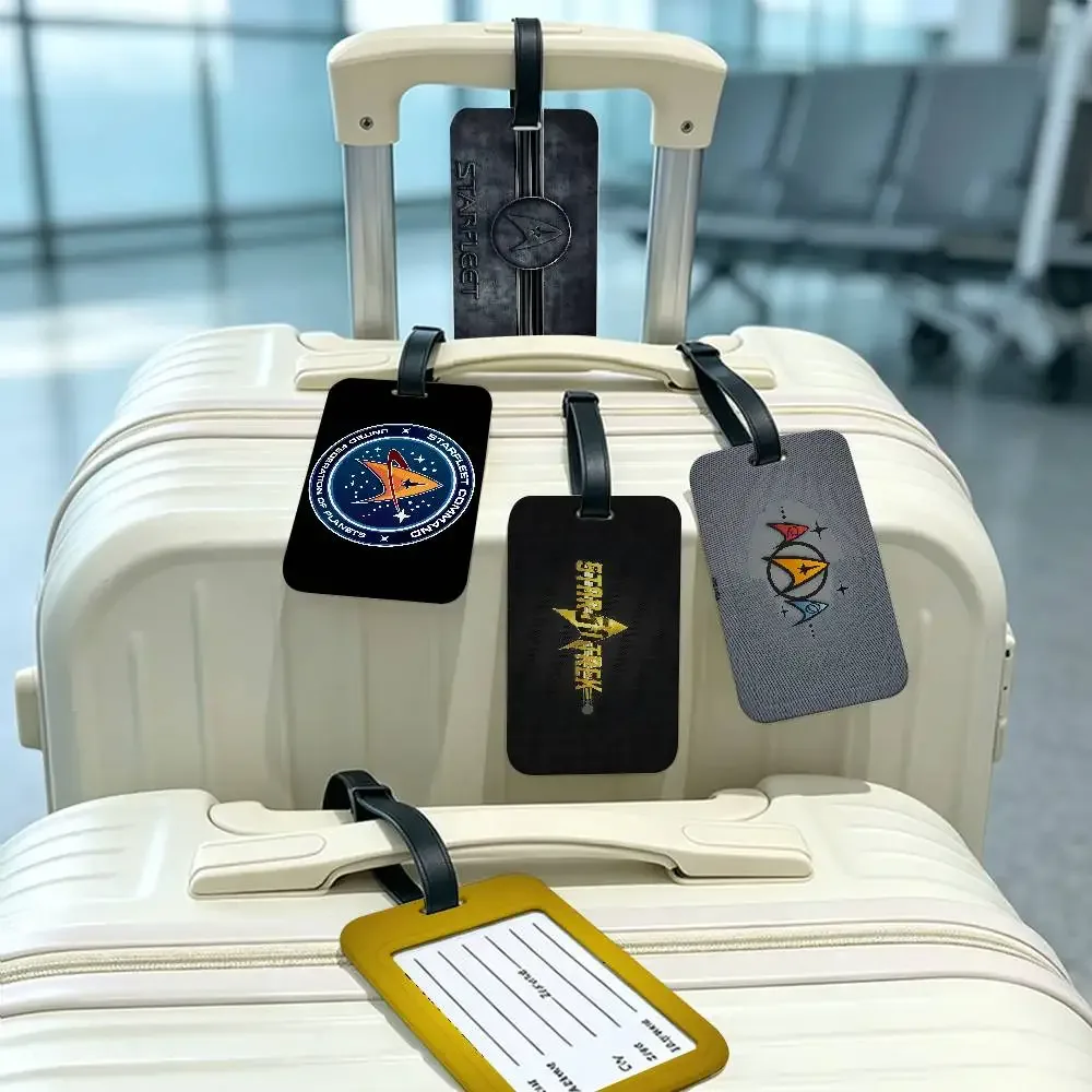 étiquette d'identification de bagages en pvc s-star t-trek scifi, porte-carte d'information anti-perte, étiquette nominative pour valise de voyage