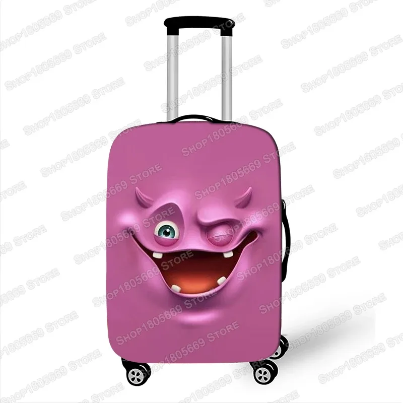 housse de valise imprimée expression drôle pour dames, housse de protection élastique pour bagages, housse anti-poussière