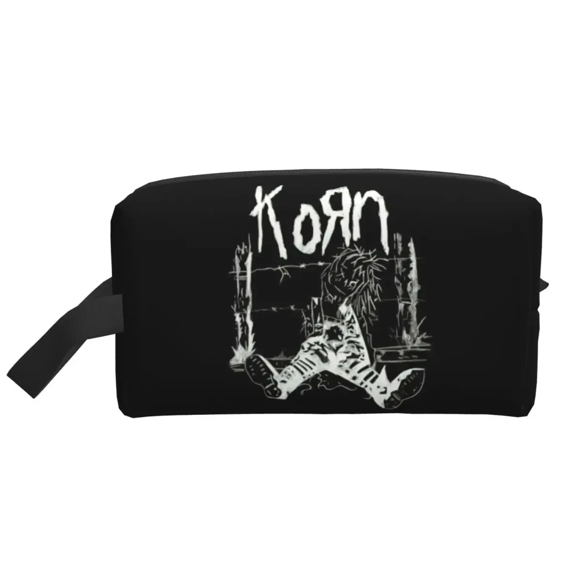 korn rock music – trousse de maquillage, organisateur de cosmétiques, trousse de toilette, trousse à cosmétiques pour femmes, trousse de beauté, trousse à crayons de voyage