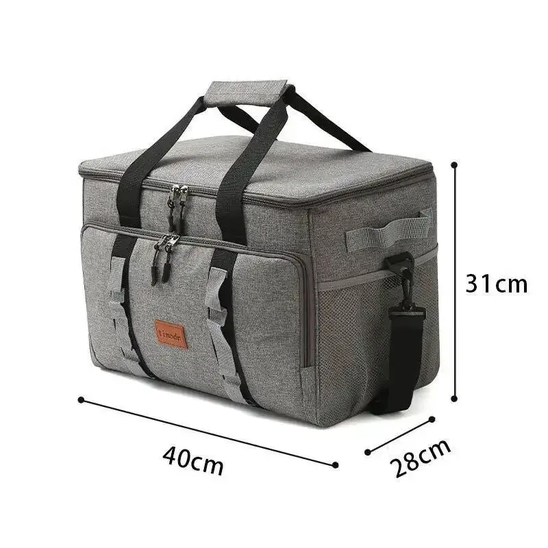sac isotherme de pique-nique grande capacité 35l, sac à bandoulière portable, sac à main thermique pour l'extérieur, vente chaude
