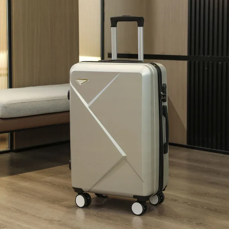 valise à bagages à main irrégulière z 20/24/28 pouces, roues rotatives en abs avec serrure à combinaison, bagage léger