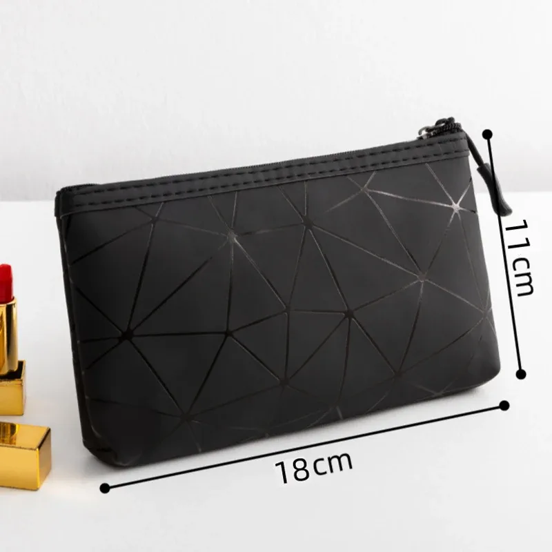 sac de rangement cosmétique simple et portable, organisateur de voyage à motifs géométriques