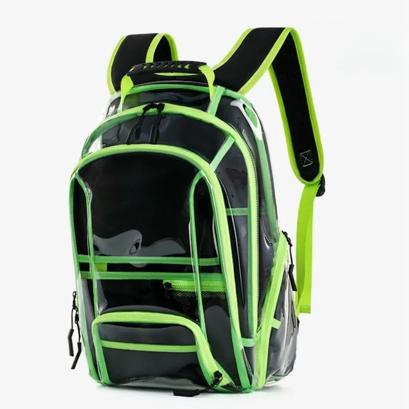 Sac à dos transparent en PVC tendance, sacs d'école pour étudiants, sacs à dos décontractés pour hommes et femmes, sac à dos de voyage imperméable de grande capacité